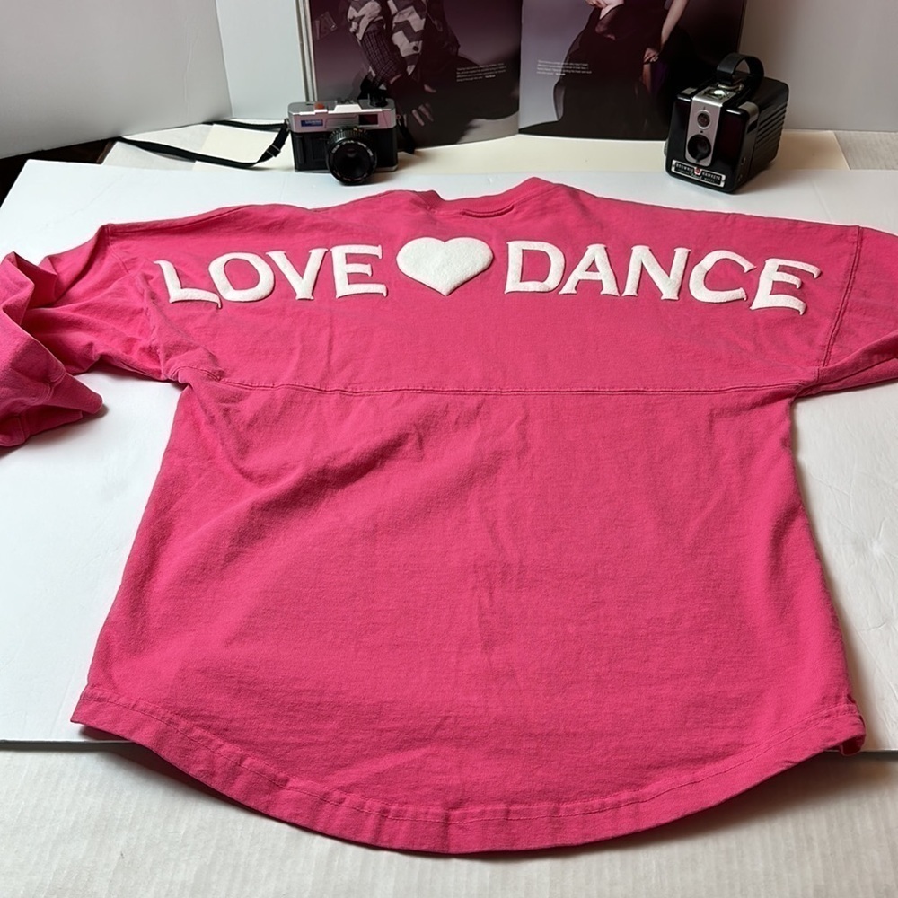 Spirit Jersey Love Dance Pink Graphic Tee XL Dance Studio Cheer Y2K cheer mom - Picture 8 of 10